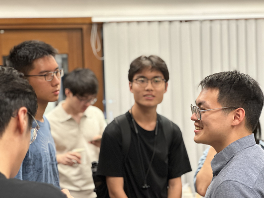 Conversations continued after the event ended.