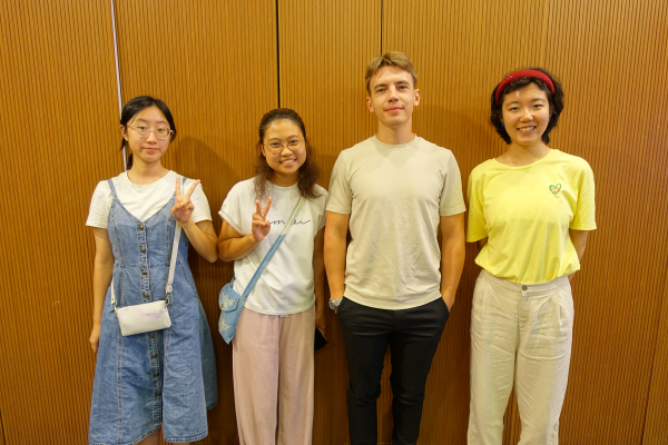 Some of the peer mentors and mentees at a gathering earlier in the year