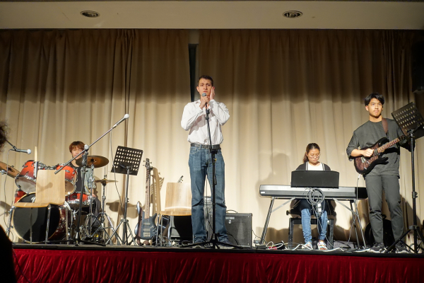 Exchange student Carlos took part in the performance