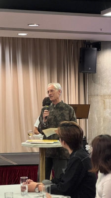 College Master Professor Nick Rawlins kicked off the evening with a short speech