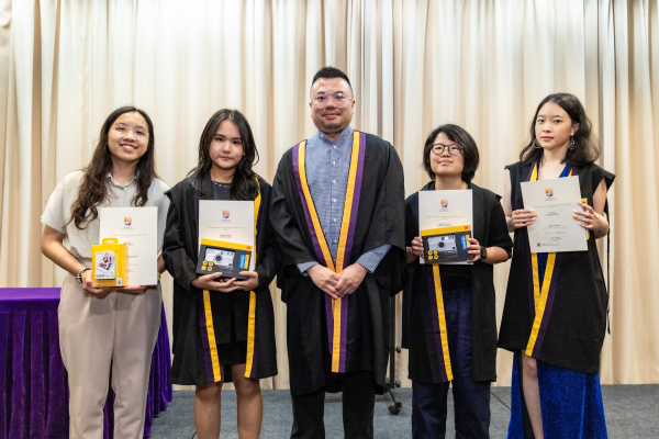 Professor Benny Lim with awardees.