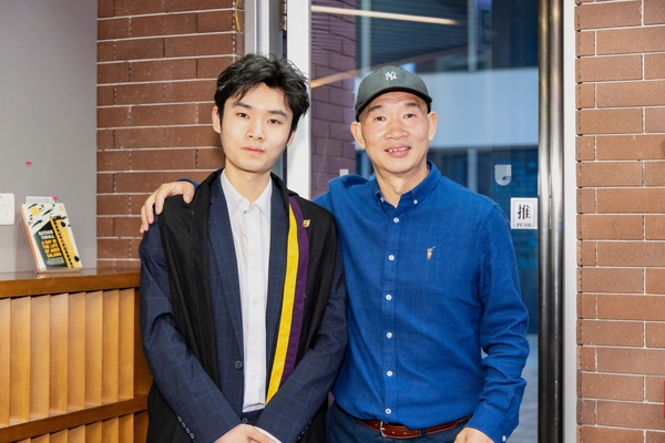 A Morningside student and his father.