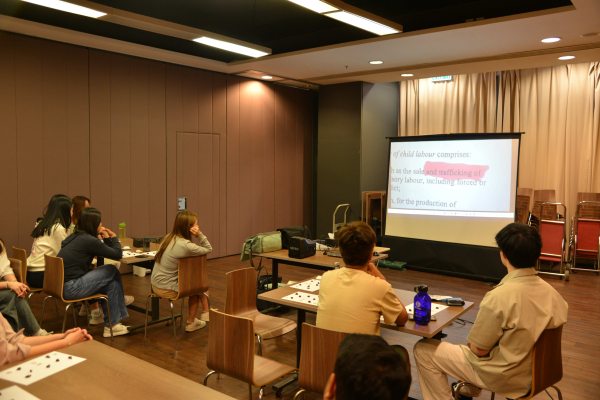 MC students watching the documentary.