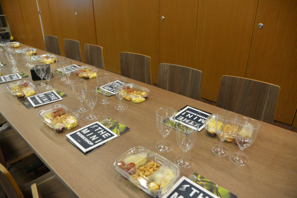 Each participant was given an assortment of cheese, nuts, and fruits to accompany the wine.