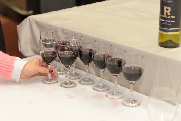 Wine is served.
