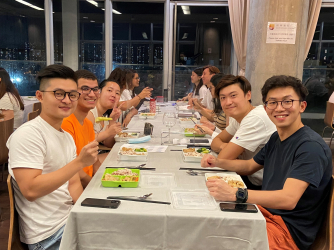 Students at Communal Dinner