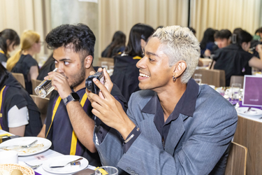 Morningside students at the Formal Hall Dinner