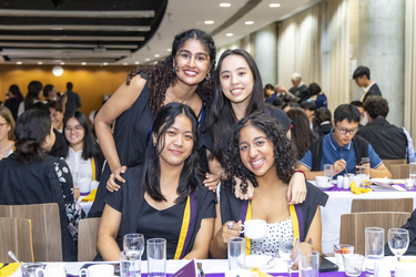 Morningside students at the Formal Hall Dinner