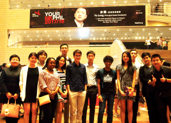 A group of Morningside students at the HK Philharmonic