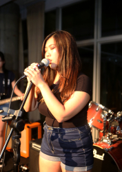A Student Singing
