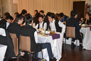 Students dine together at Formal Hall